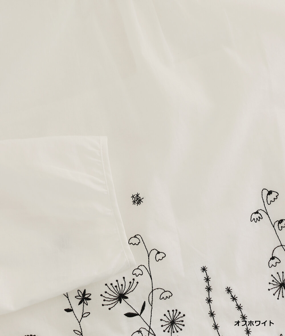 草花刺繍ブラウスかぶり