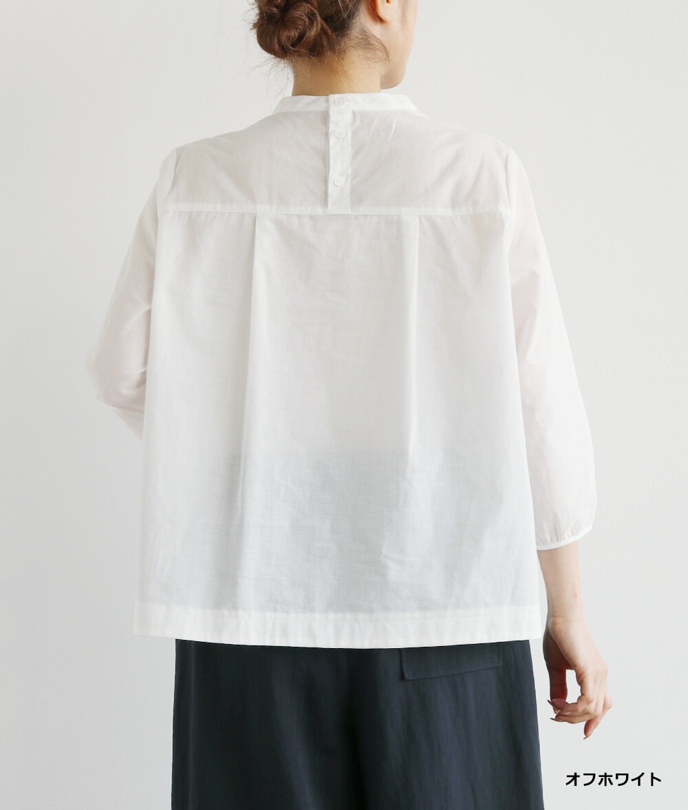 草花刺繍ブラウスかぶり