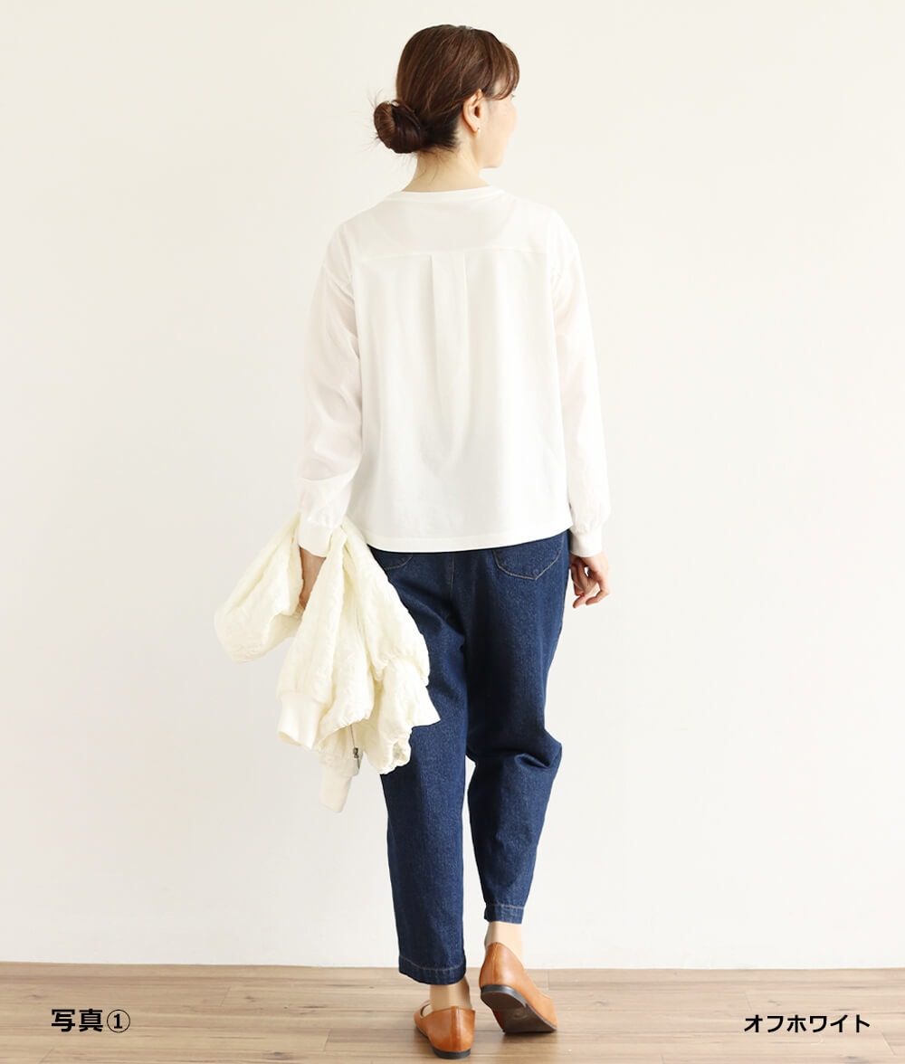 花刺繍プルオーバー