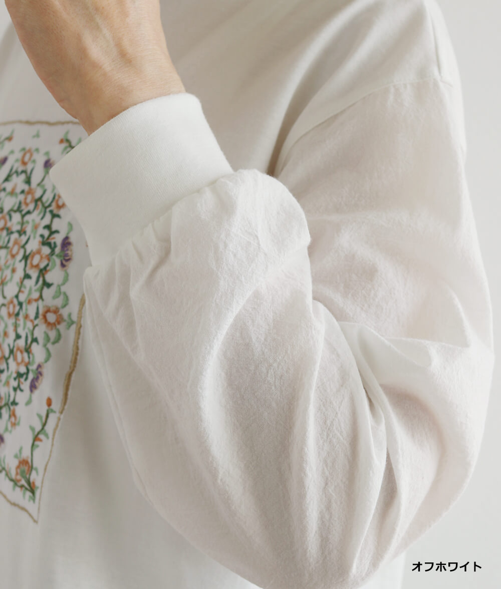 花刺繍プルオーバー