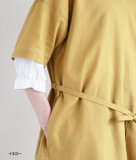 綿麻五分袖2way割烹着 l 40代・50代からの婦人服 オルウェイズ