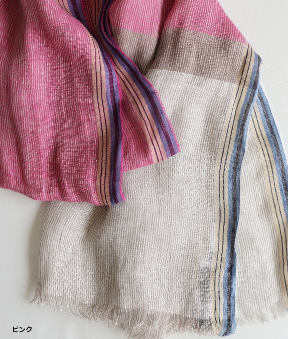 細ストライプ柄ストール l 40代・50代からの婦人服 オルウェイズ公式