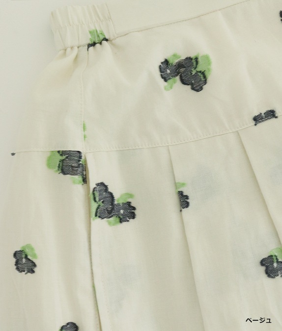 【SALE50%OFF】フラワージャカードタックスカート