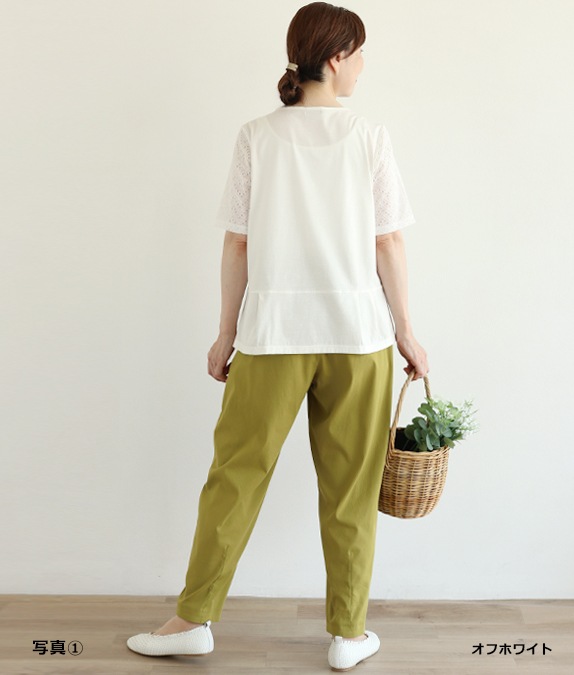 パッチワークレースプルオーバー