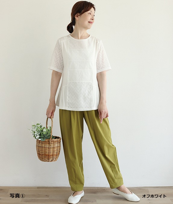 パッチワークレースプルオーバー