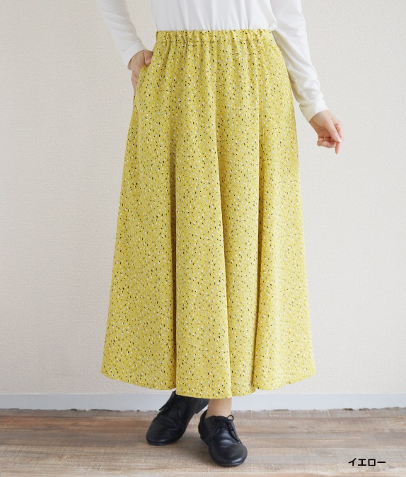 ドビーデシンひらひらスカート l 大人のスカート l ミセス l 40代・50
