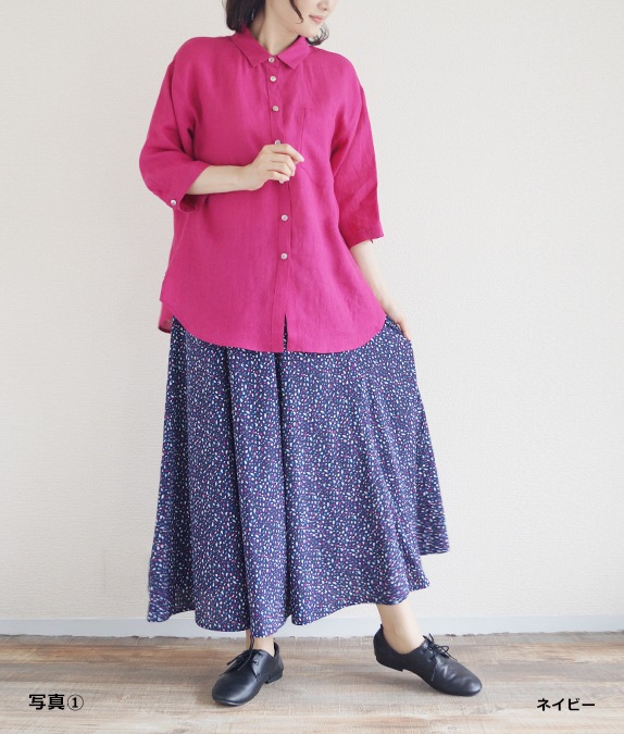 ドビーデシンひらひらスカート l 大人のスカート l ミセス l 40代・50