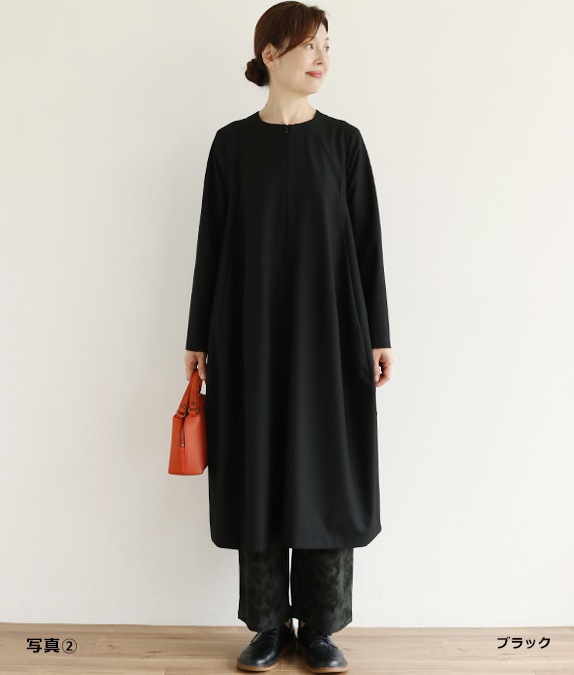 【SALE20%OFF】ウェーブラインワンピース