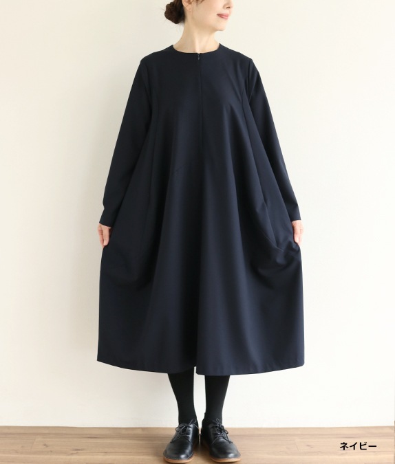 【SALE20%OFF】ウェーブラインワンピース