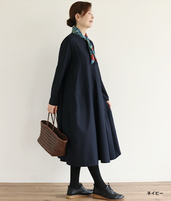 【SALE20%OFF】ウェーブラインワンピース