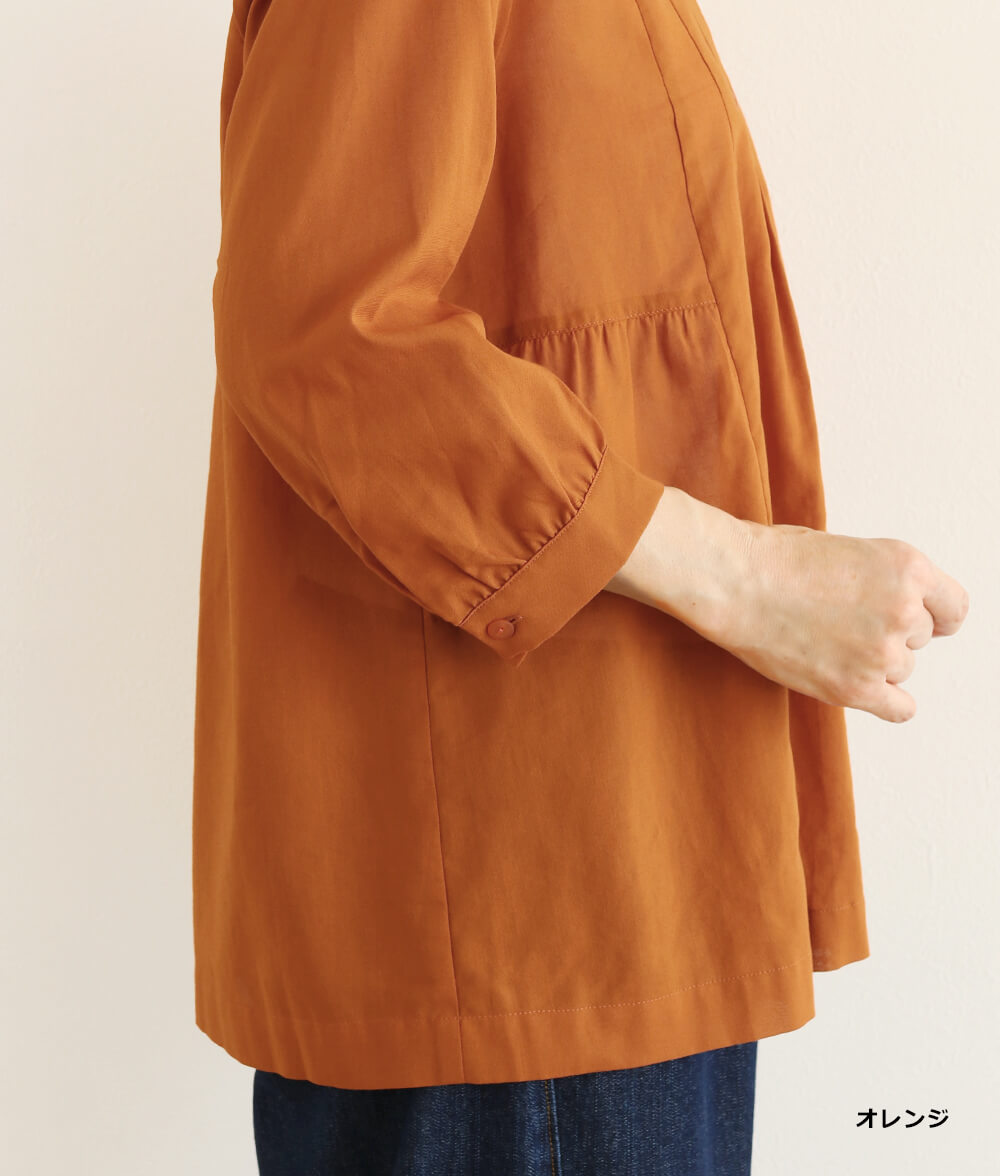 シフォンタックブラウス