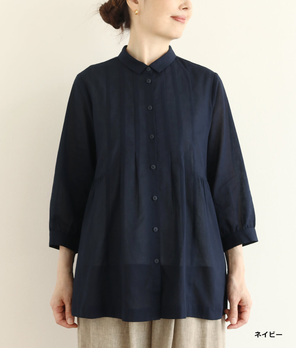シフォンタックブラウス