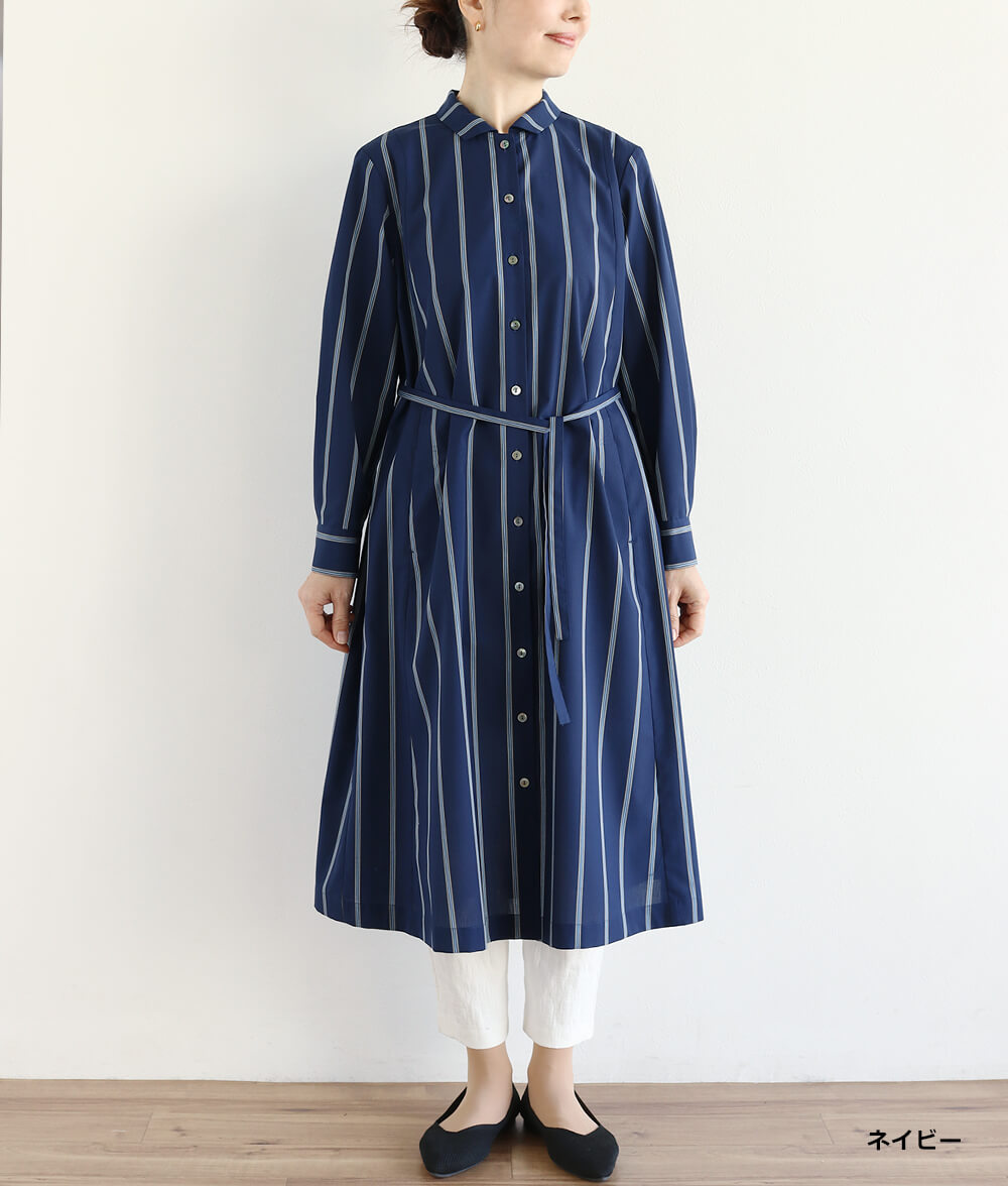 【SALE50%OFF】ストライプワンピース