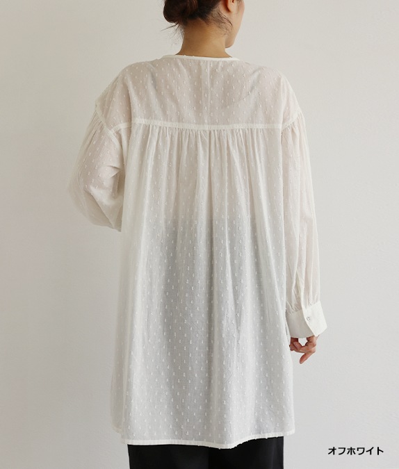 【SALE50%OFF】カットジャカードピンタックブラウス