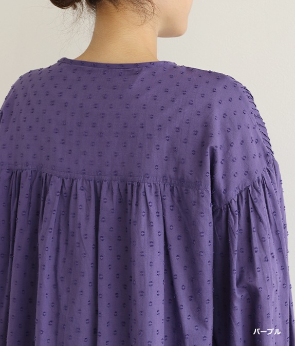 【SALE50%OFF】カットジャカードピンタックブラウス