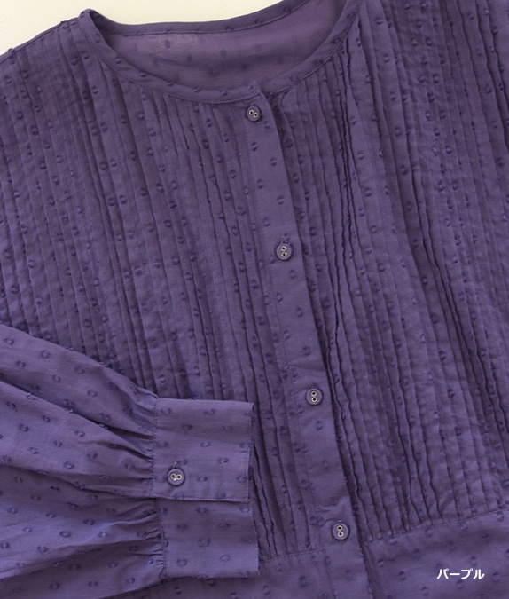 【SALE50%OFF】カットジャカードピンタックブラウス