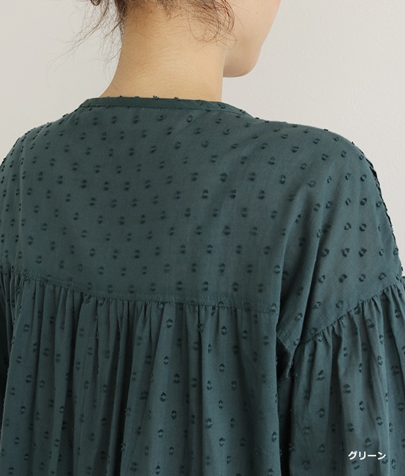 【SALE50%OFF】カットジャカードピンタックブラウス