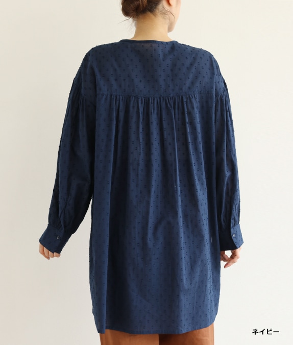 【SALE50%OFF】カットジャカードピンタックブラウス