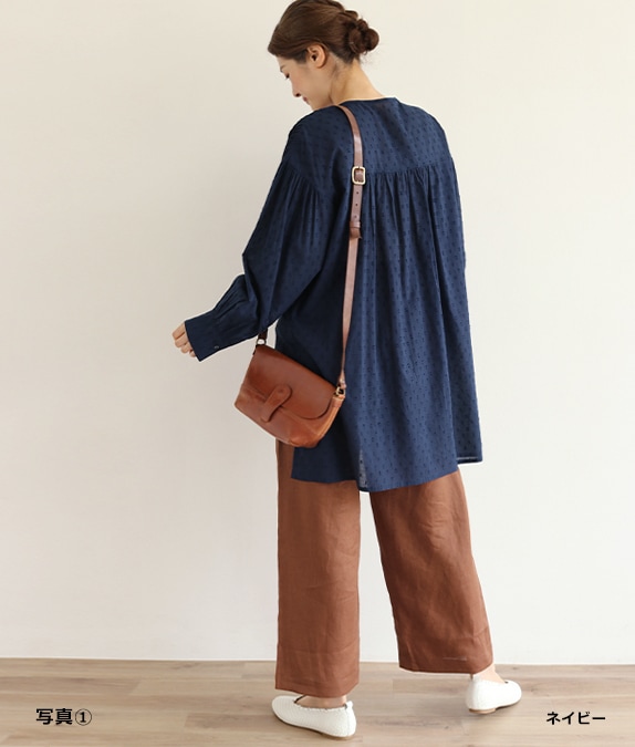 【SALE50%OFF】カットジャカードピンタックブラウス