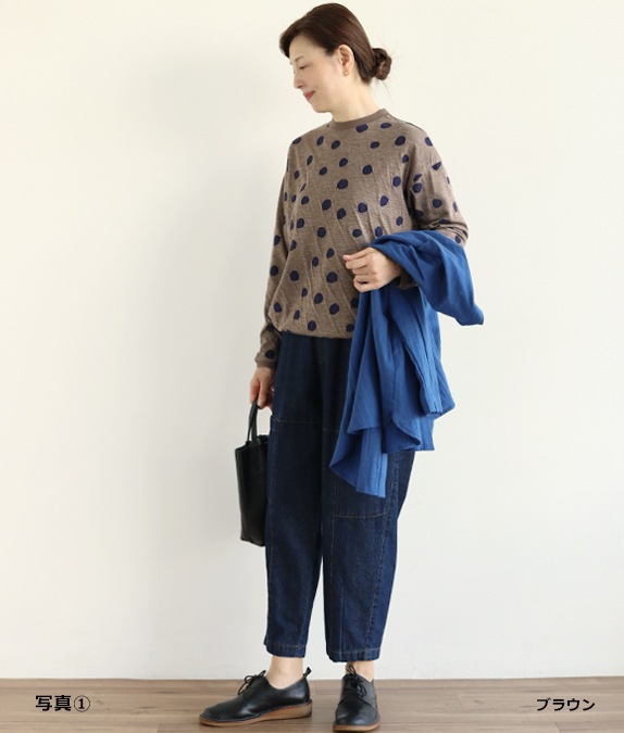 【SALE30％OFF】接結ドットプルオーバー
