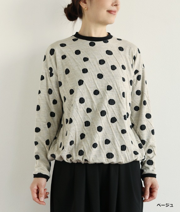 【SALE30％OFF】接結ドットプルオーバー