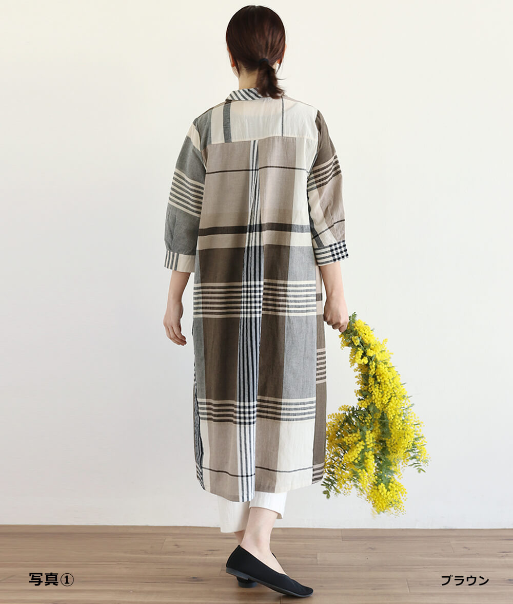 【SALE20%OFF】ビッグチェックワンピース