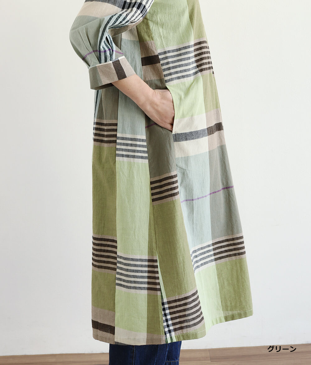 【SALE20%OFF】ビッグチェックワンピース