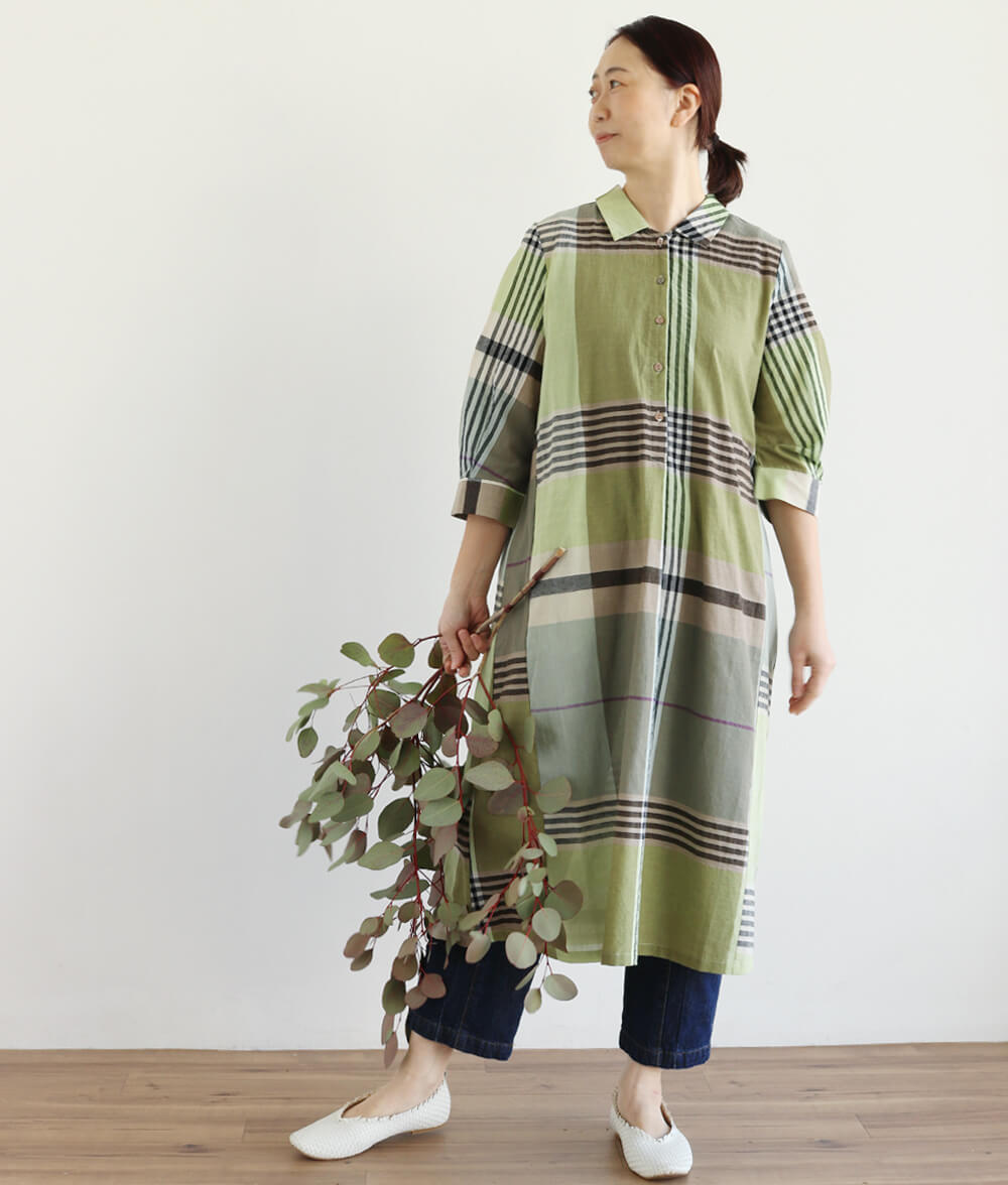 【SALE20%OFF】ビッグチェックワンピース