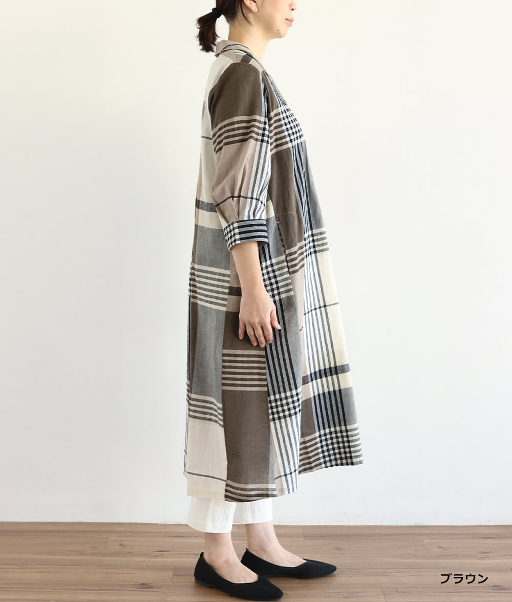 【SALE20%OFF】ビッグチェックワンピース