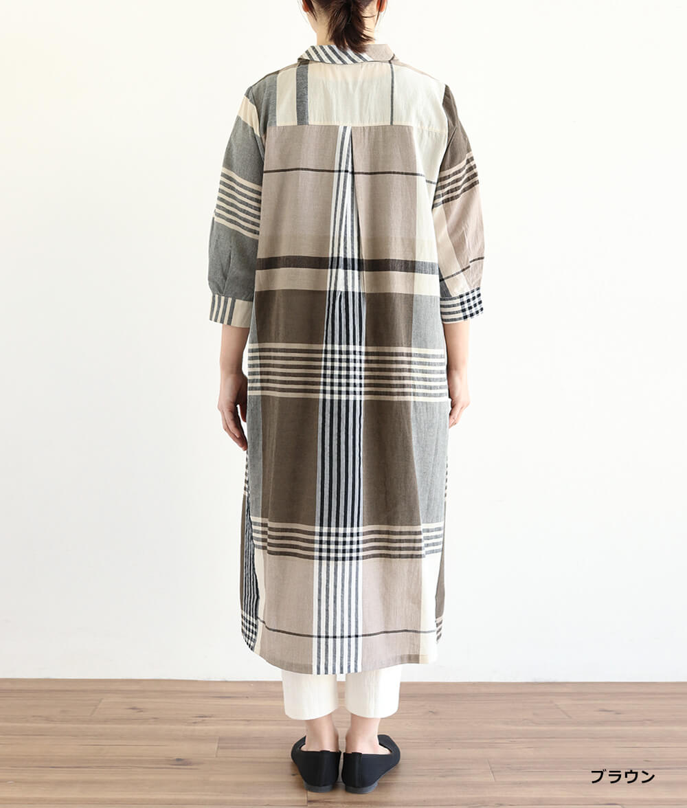 【SALE20%OFF】ビッグチェックワンピース