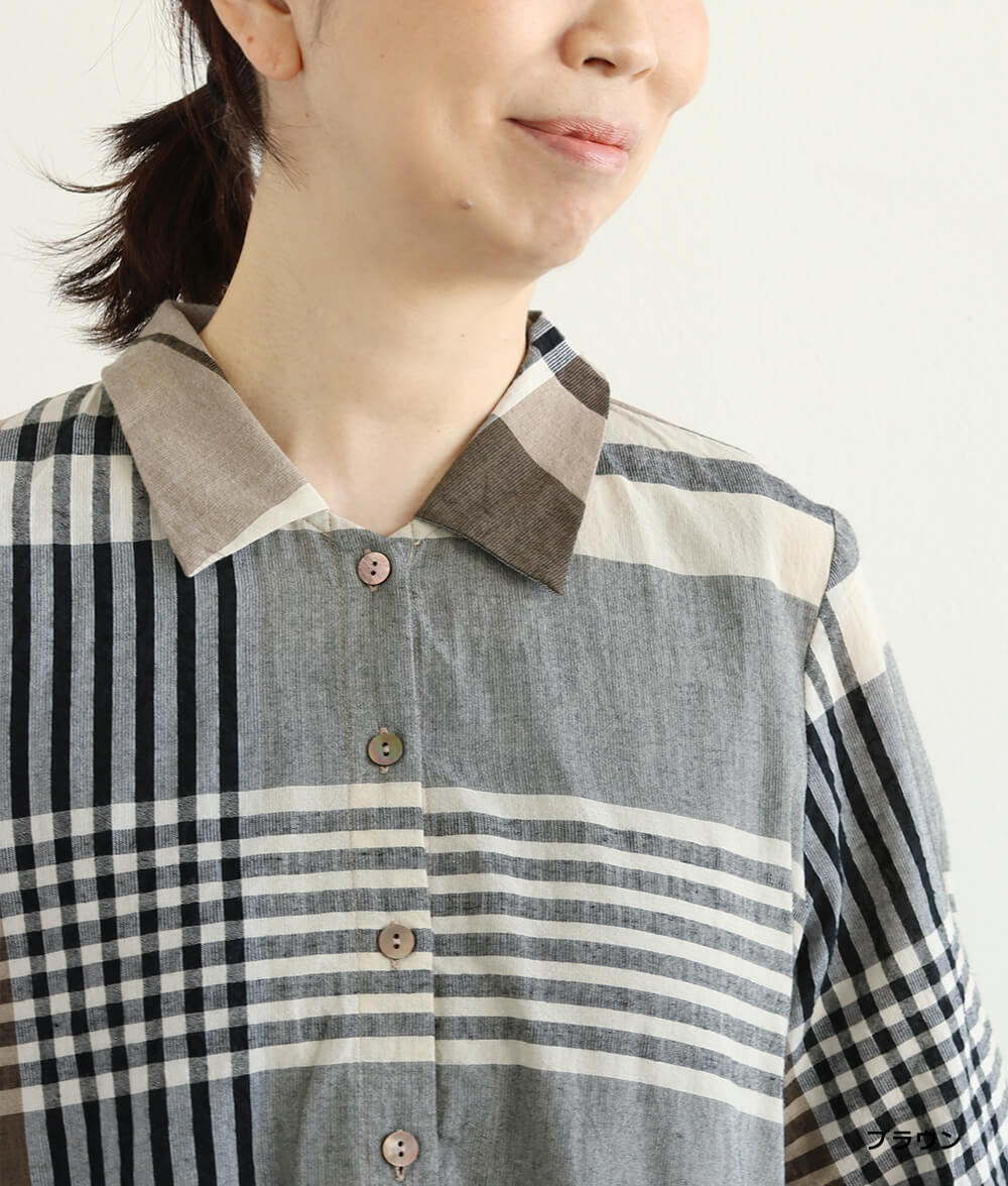 【SALE20%OFF】ビッグチェックワンピース