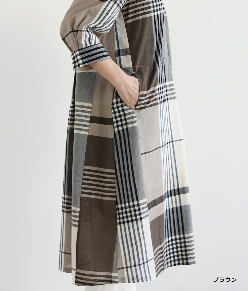 【SALE20%OFF】ビッグチェックワンピース