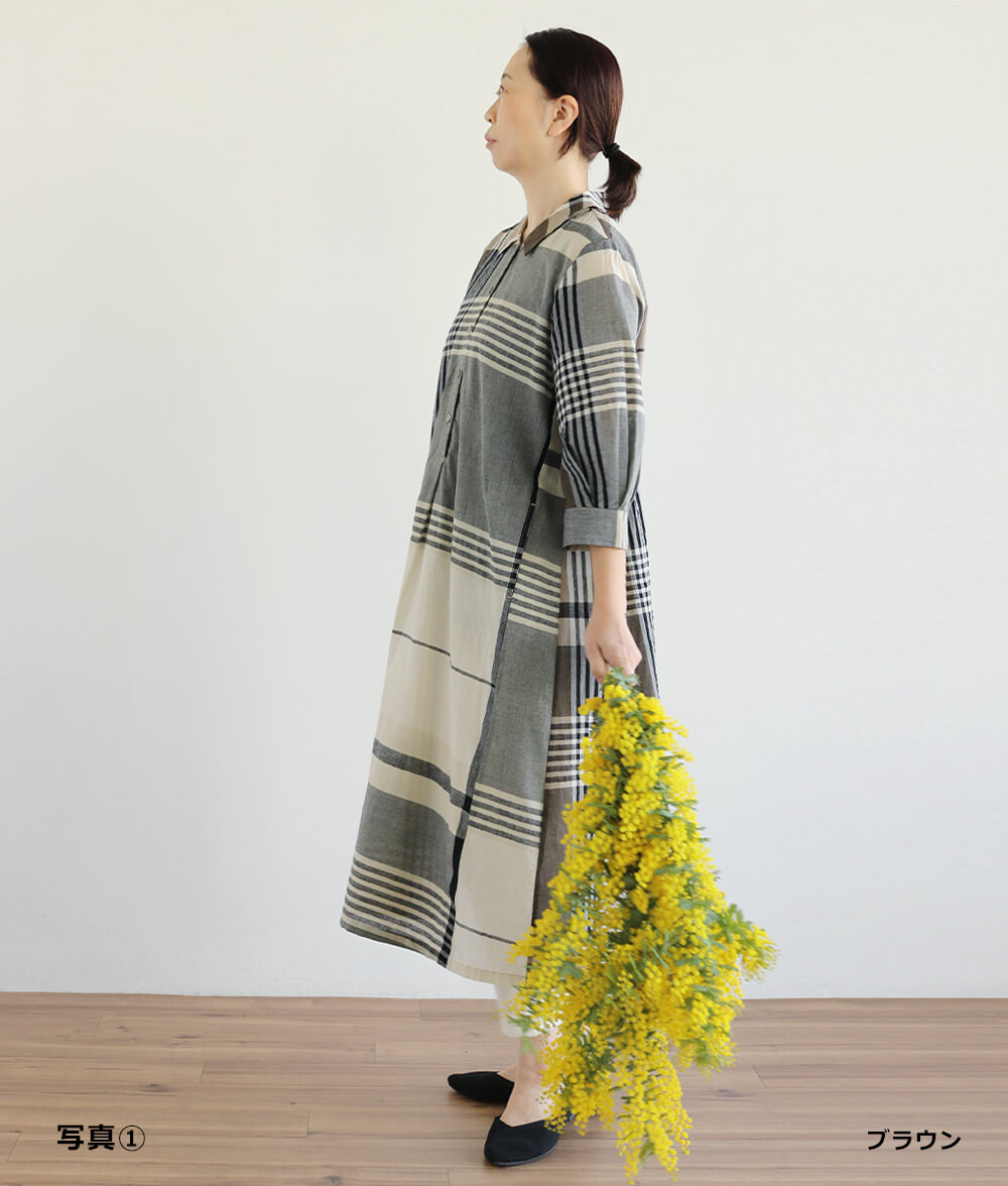 【SALE20%OFF】ビッグチェックワンピース