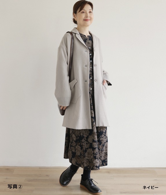 【SALE20%OFF】コーデュロイ草花柄ワンピース