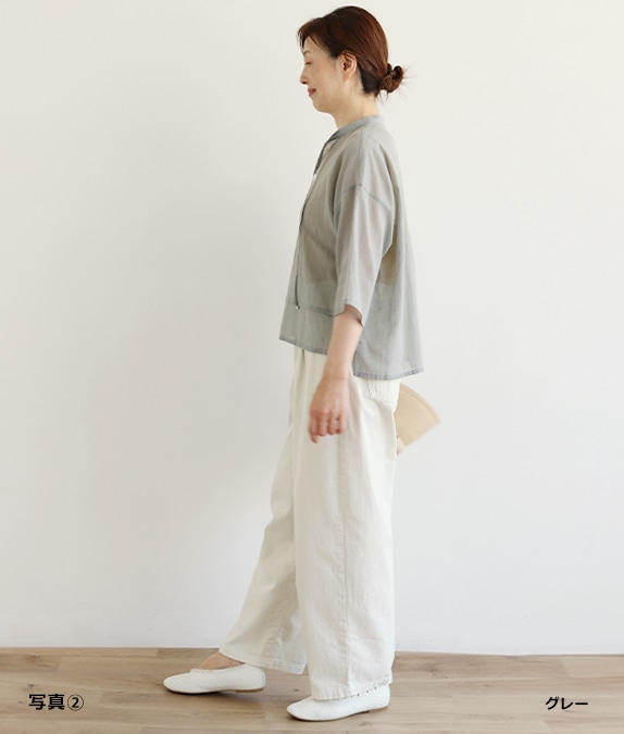 【7/10(金)10：00～◆再値下げSALE40%OFF】コットンシフォンブラウス