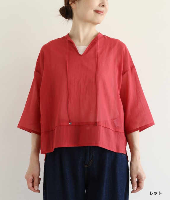 【7/10(金)10：00～◆再値下げSALE40%OFF】コットンシフォンブラウス