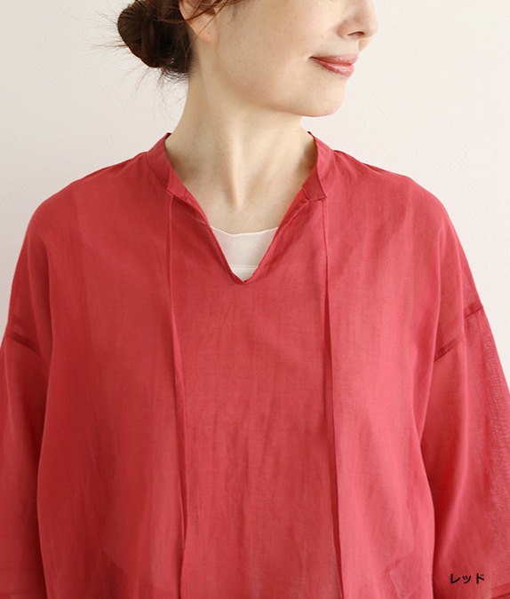 【7/10(金)10：00～◆再値下げSALE40%OFF】コットンシフォンブラウス