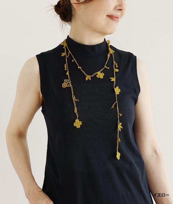 【SALE50%OFF】フラワーラリエット