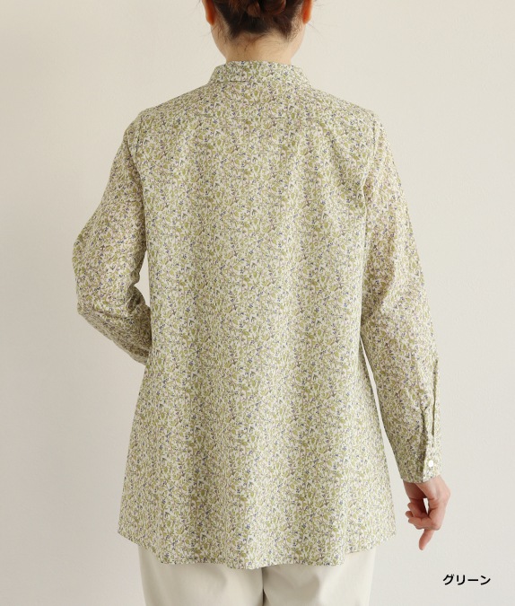 【SALE30%OFF】リーフ＆バードフレアーブラウス