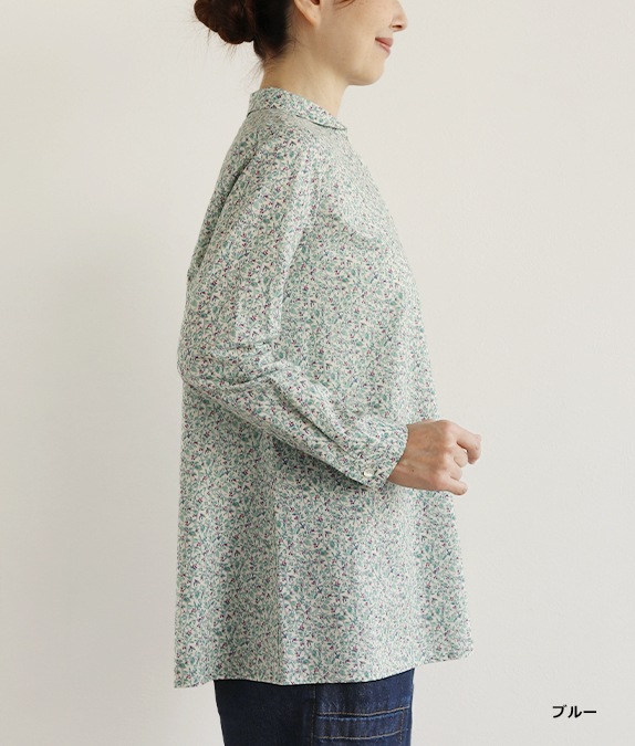 【SALE30%OFF】リーフ＆バードフレアーブラウス