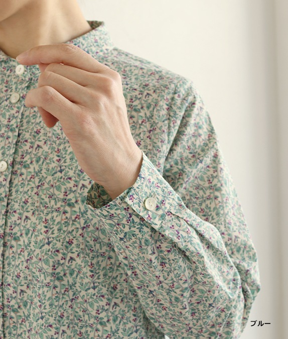 【SALE30%OFF】リーフ＆バードフレアーブラウス