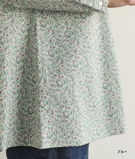 【SALE30%OFF】リーフ＆バードフレアーブラウス