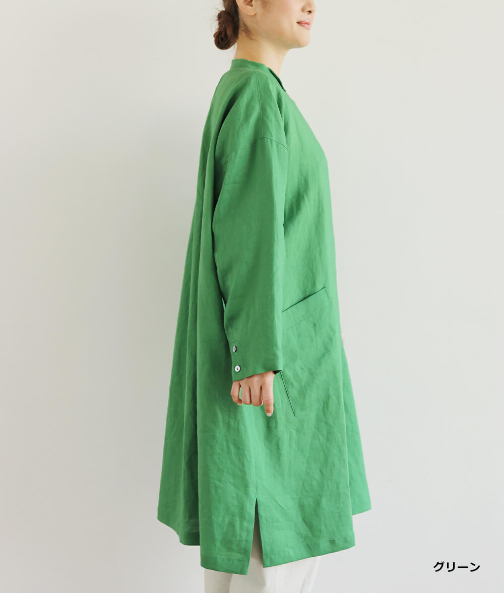 キャンブリックリネンロングジャケット