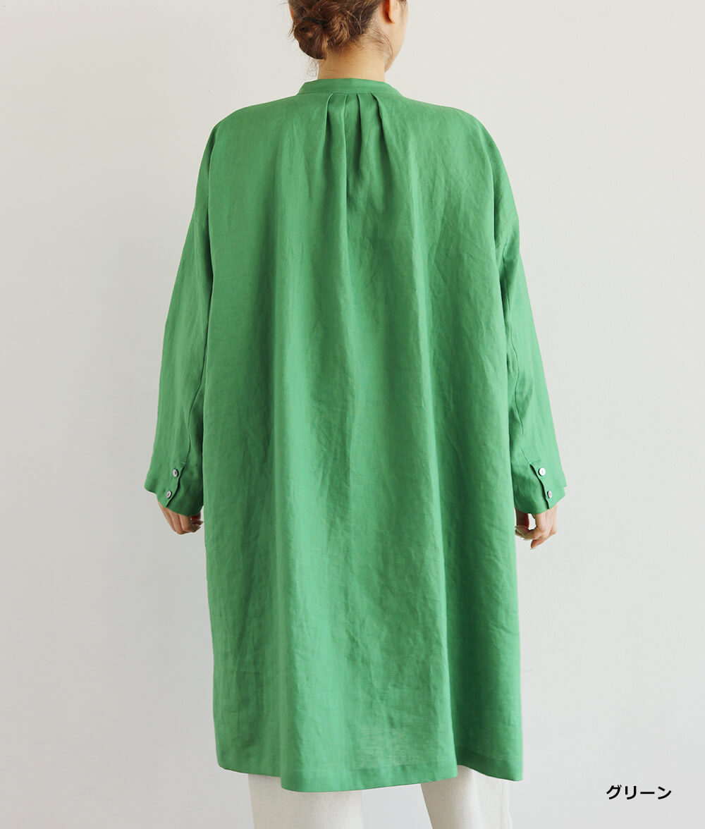 キャンブリックリネンロングジャケット
