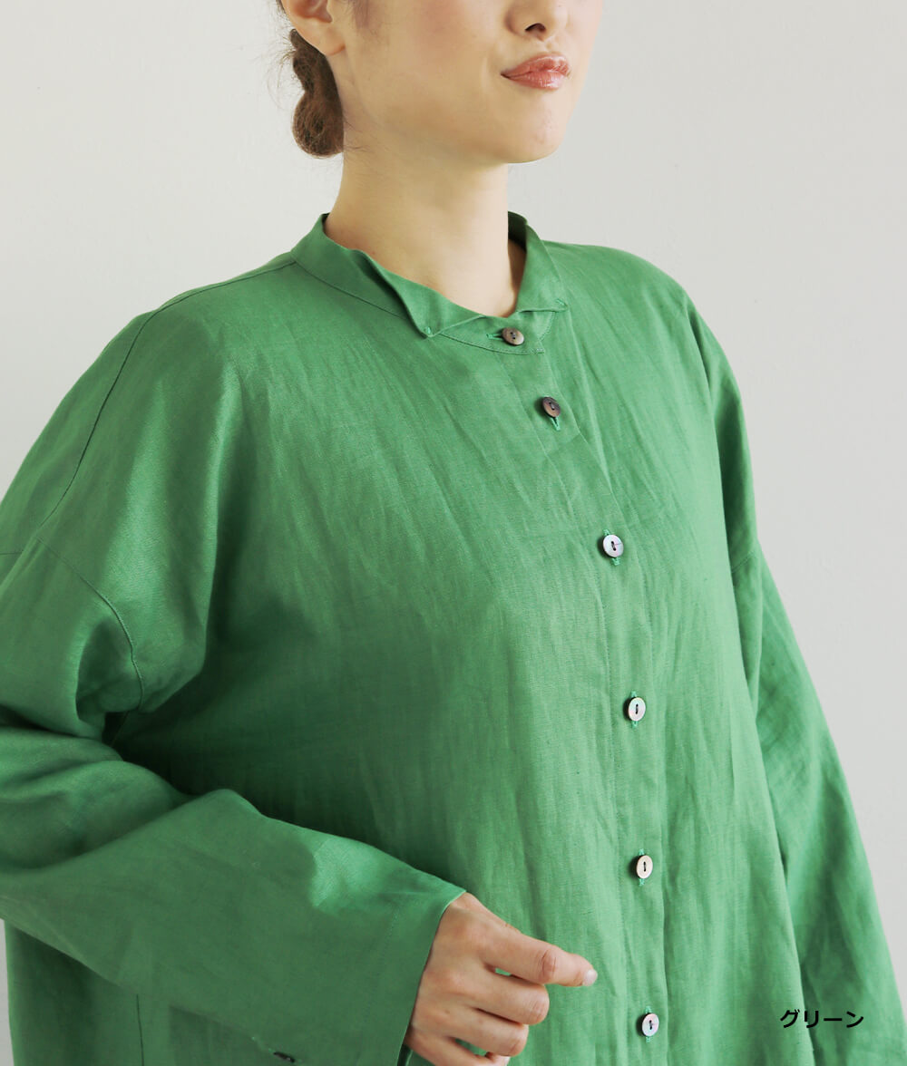 キャンブリックリネンロングジャケット