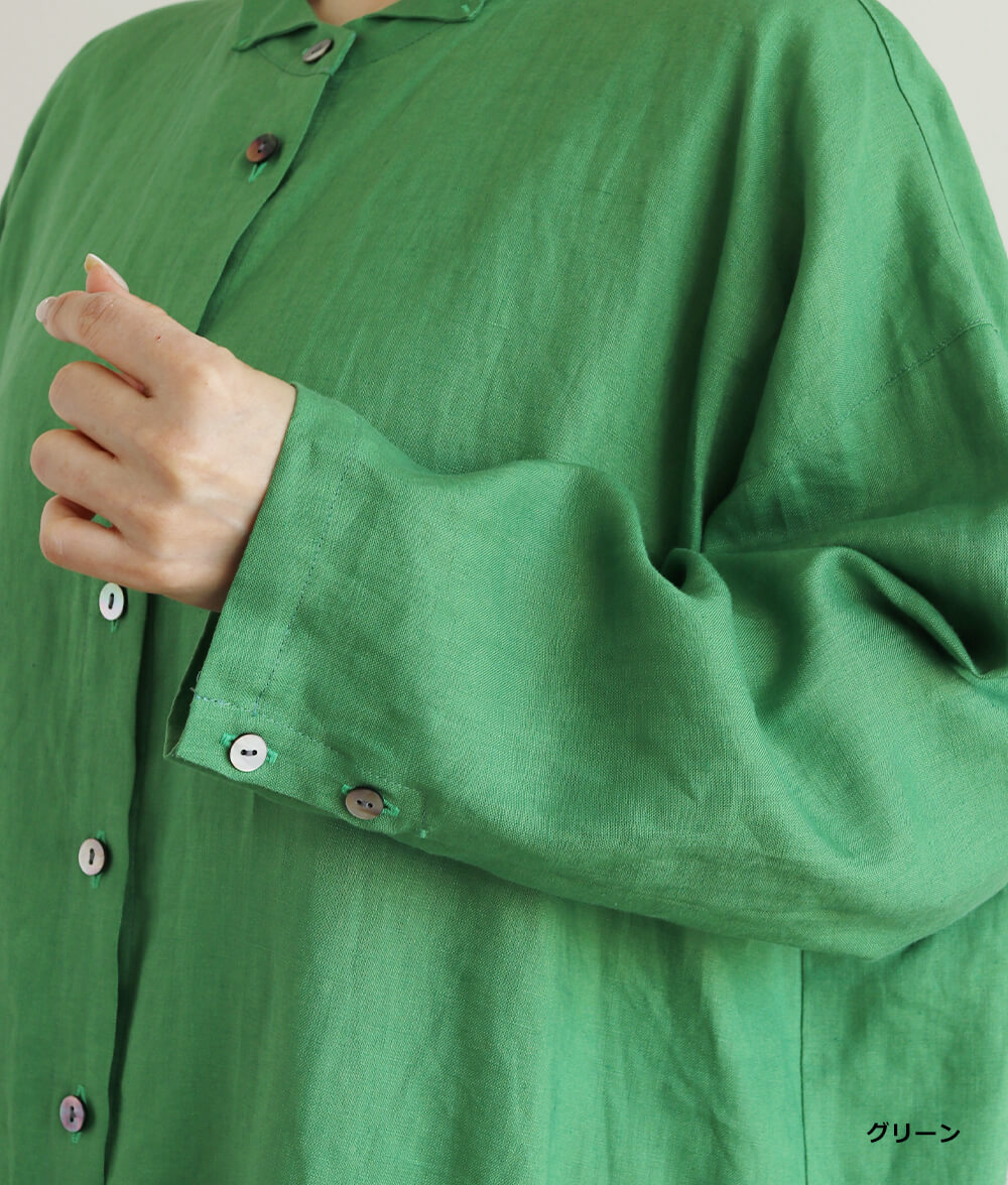 キャンブリックリネンロングジャケット