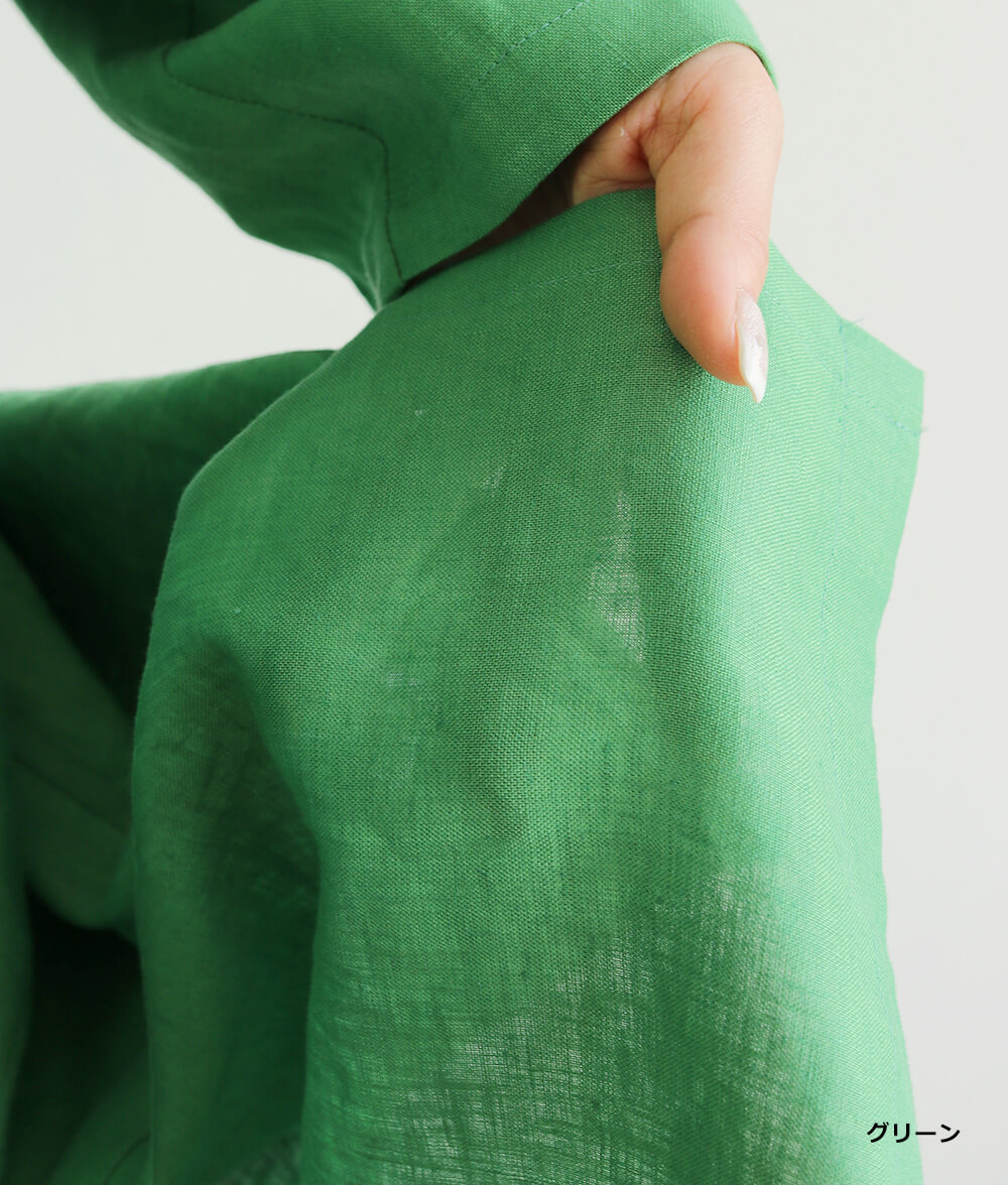 キャンブリックリネンロングジャケット