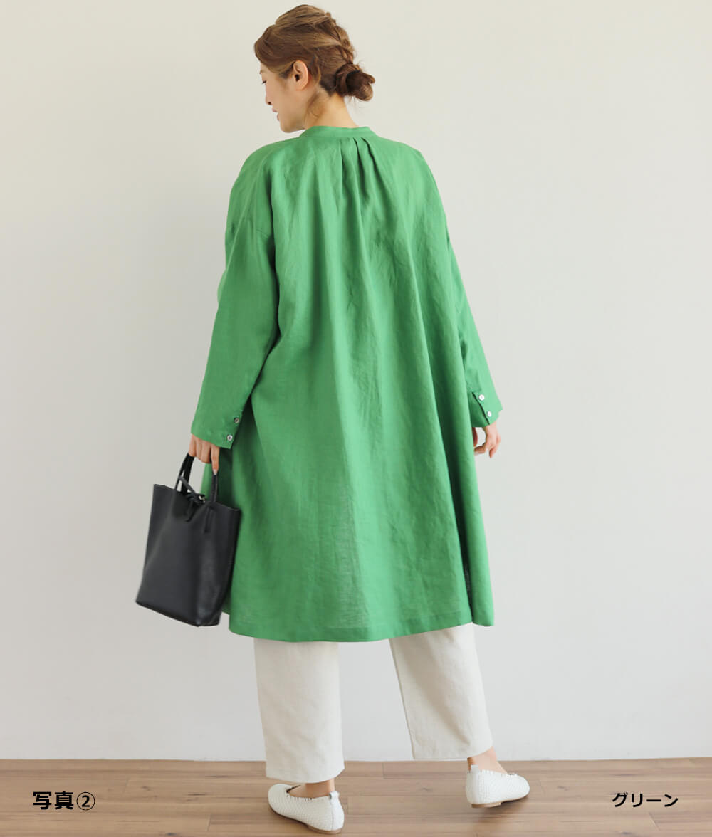 キャンブリックリネンロングジャケット