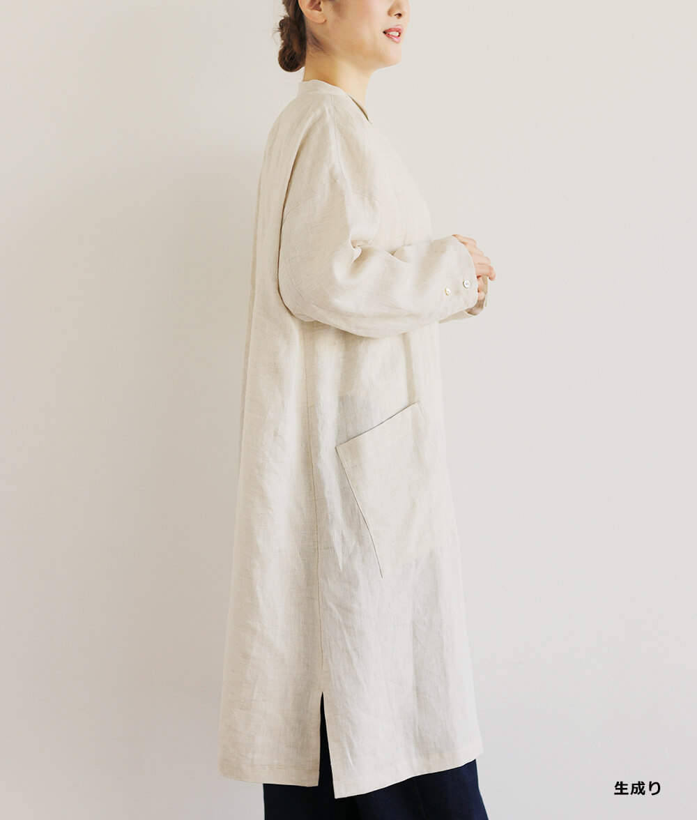キャンブリックリネンロングジャケット