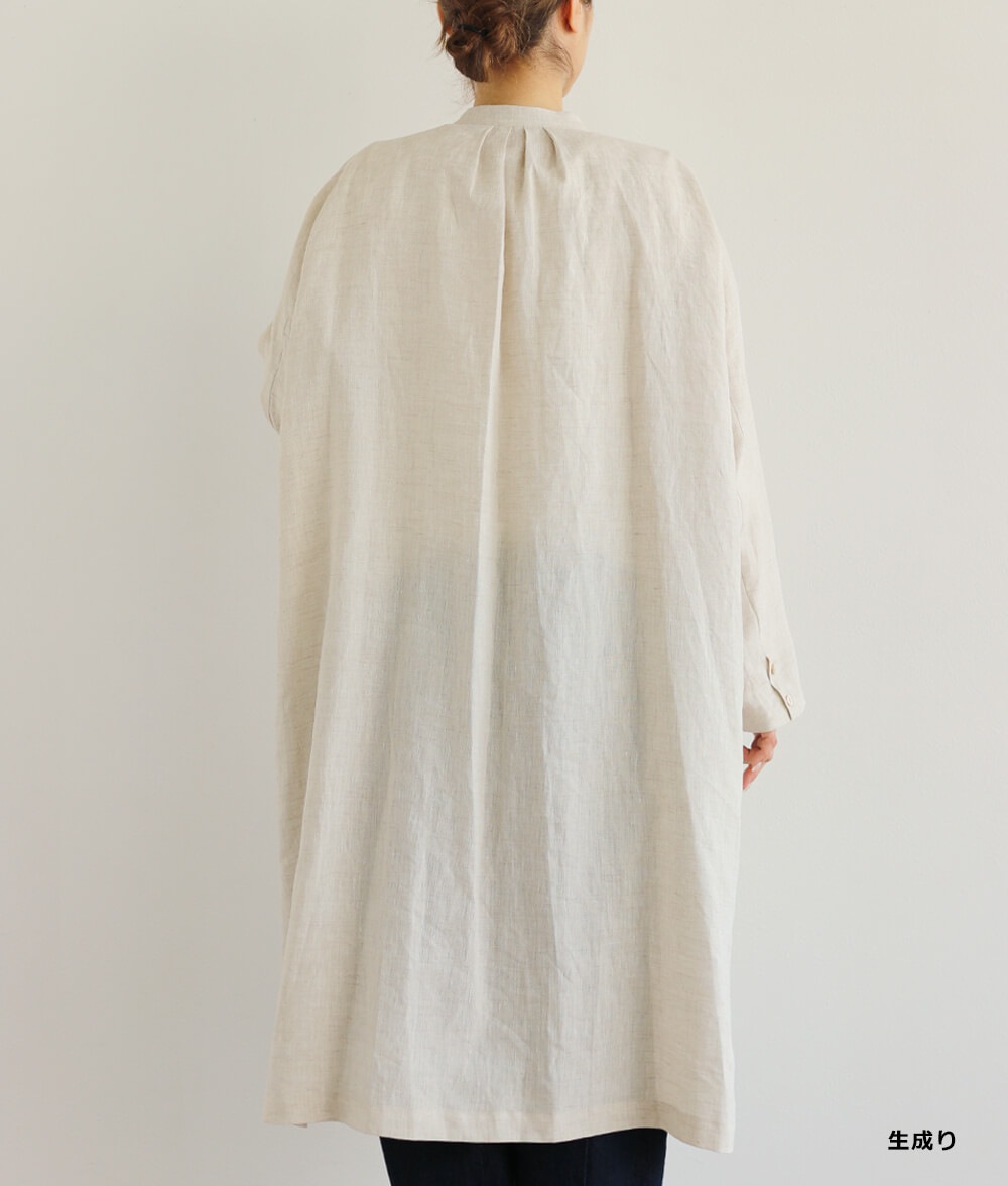 キャンブリックリネンロングジャケット